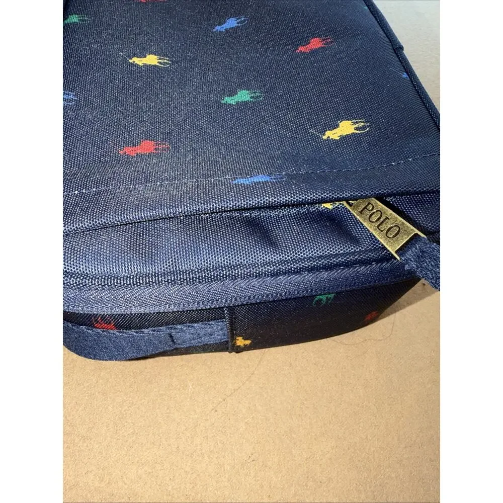 Polo Ralph Lauren Lunch Box Navy Blue All Over Pony Insulated Molded